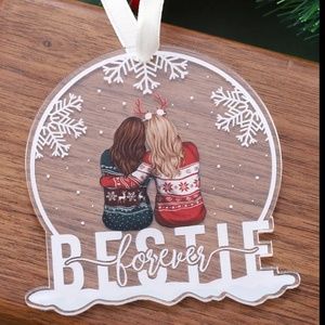 NEW! Besties Forever BFF Acrylic Ornament!